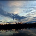 Coucher de soleil sur l'étang