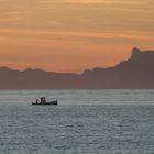 coucher de soleil sur l'île des Embiez