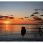 coucher de soleil sur l'île des pins