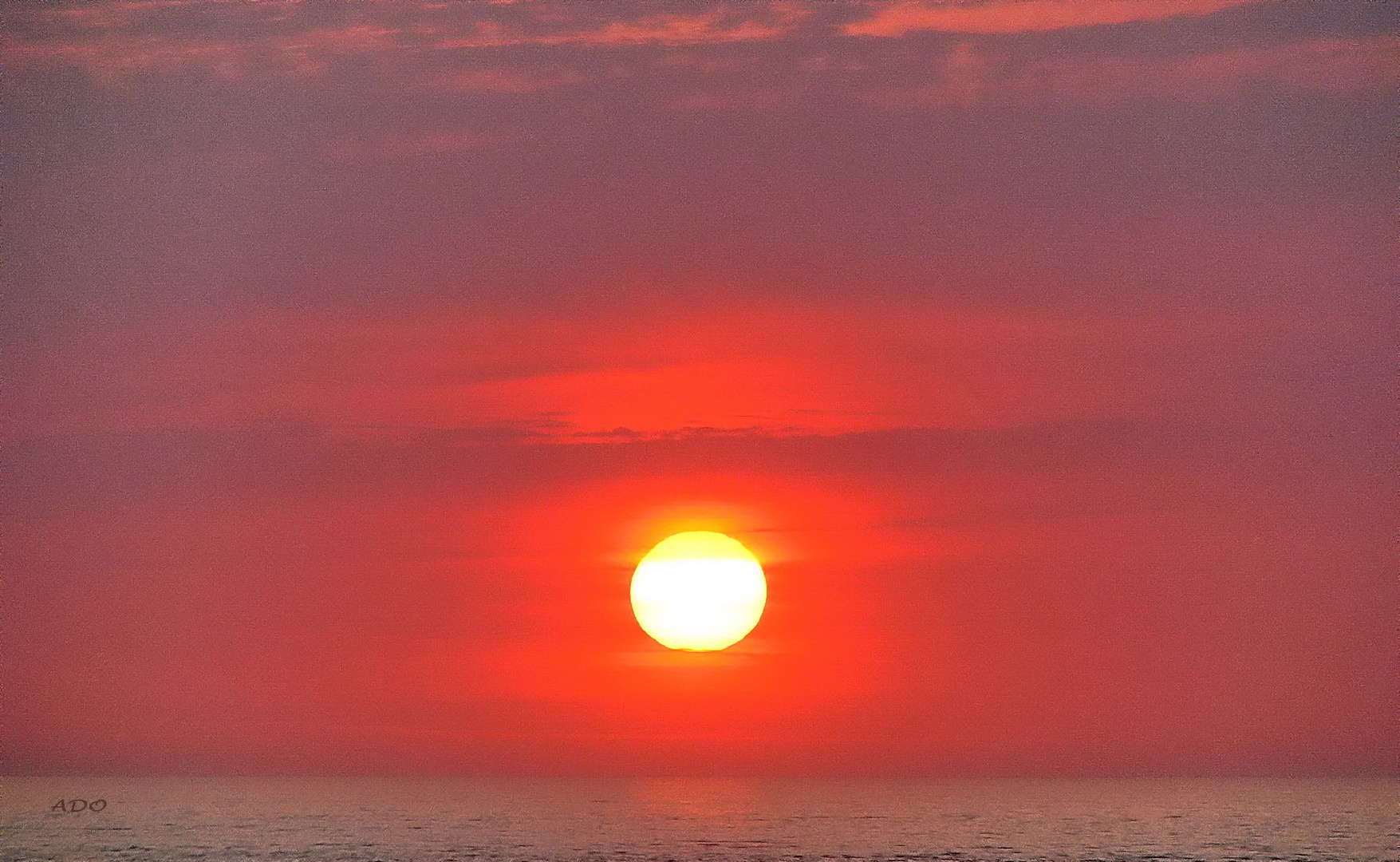 coucher de soleil sur l’océan Indien