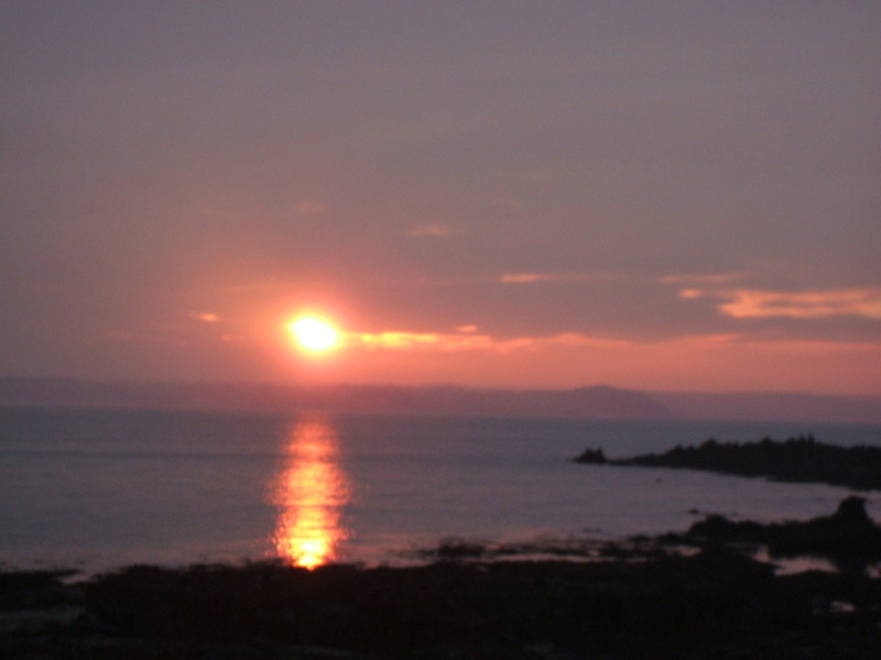 coucher de soleil sur locquemeau