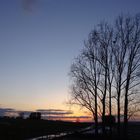 coucher de soleil sur mont dison belgique