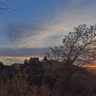 Coucher de soleil sur Montauroux (Var)