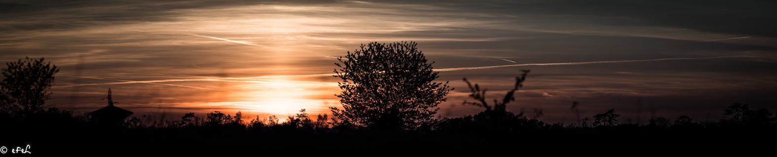 coucher de soleil sur Nancy