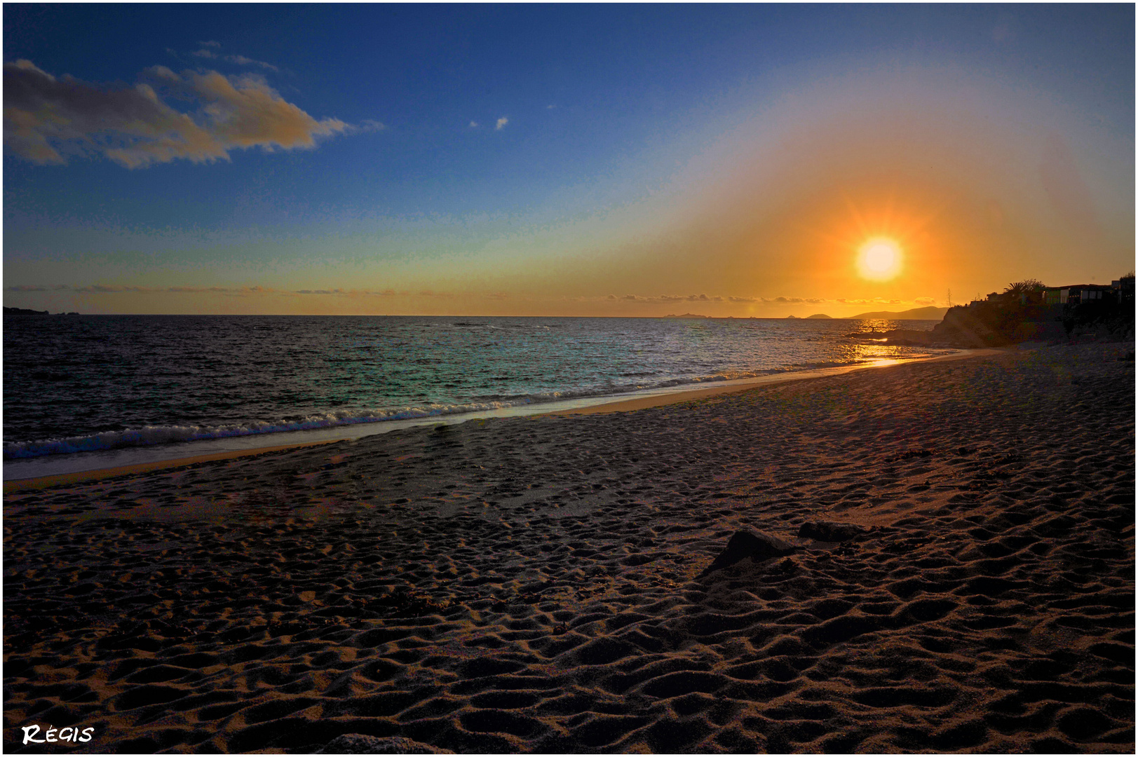 Coucher de soleil sur Olmeto-plage...