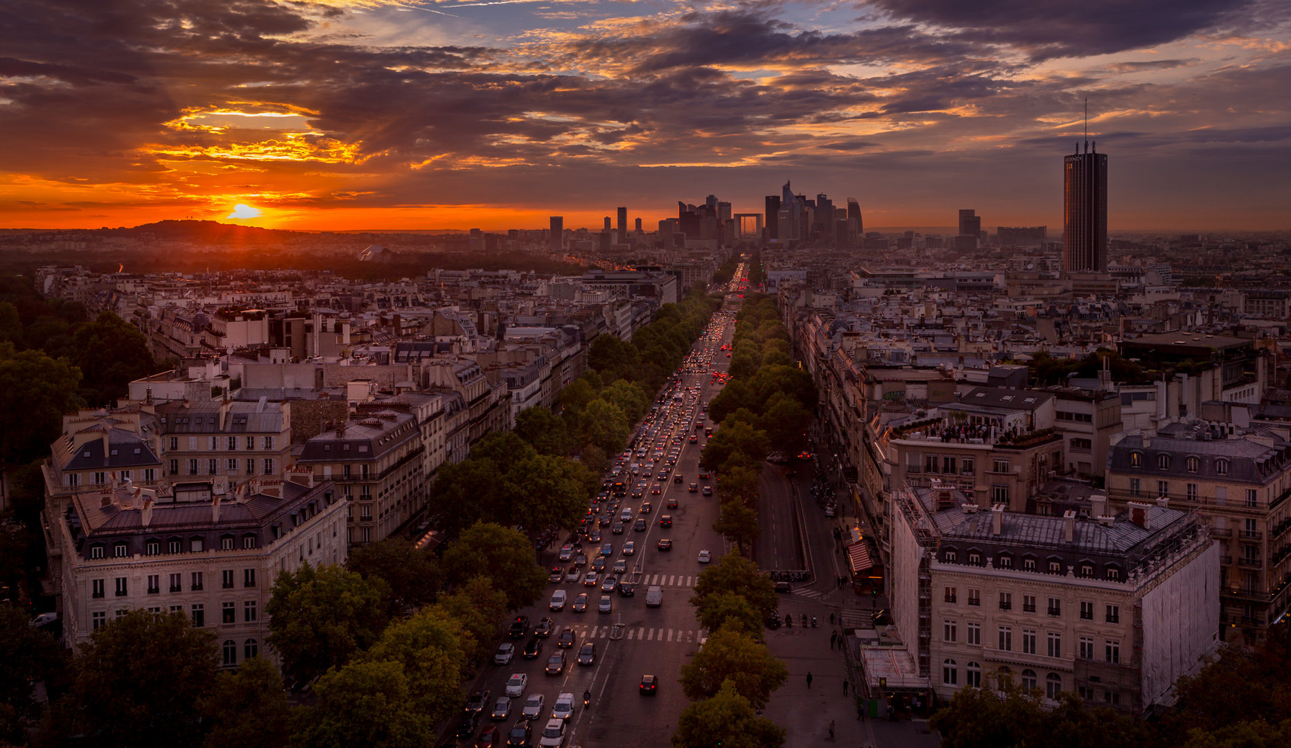 Coucher de soleil sur Paris