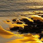 coucher de soleil sur plage de St Malo