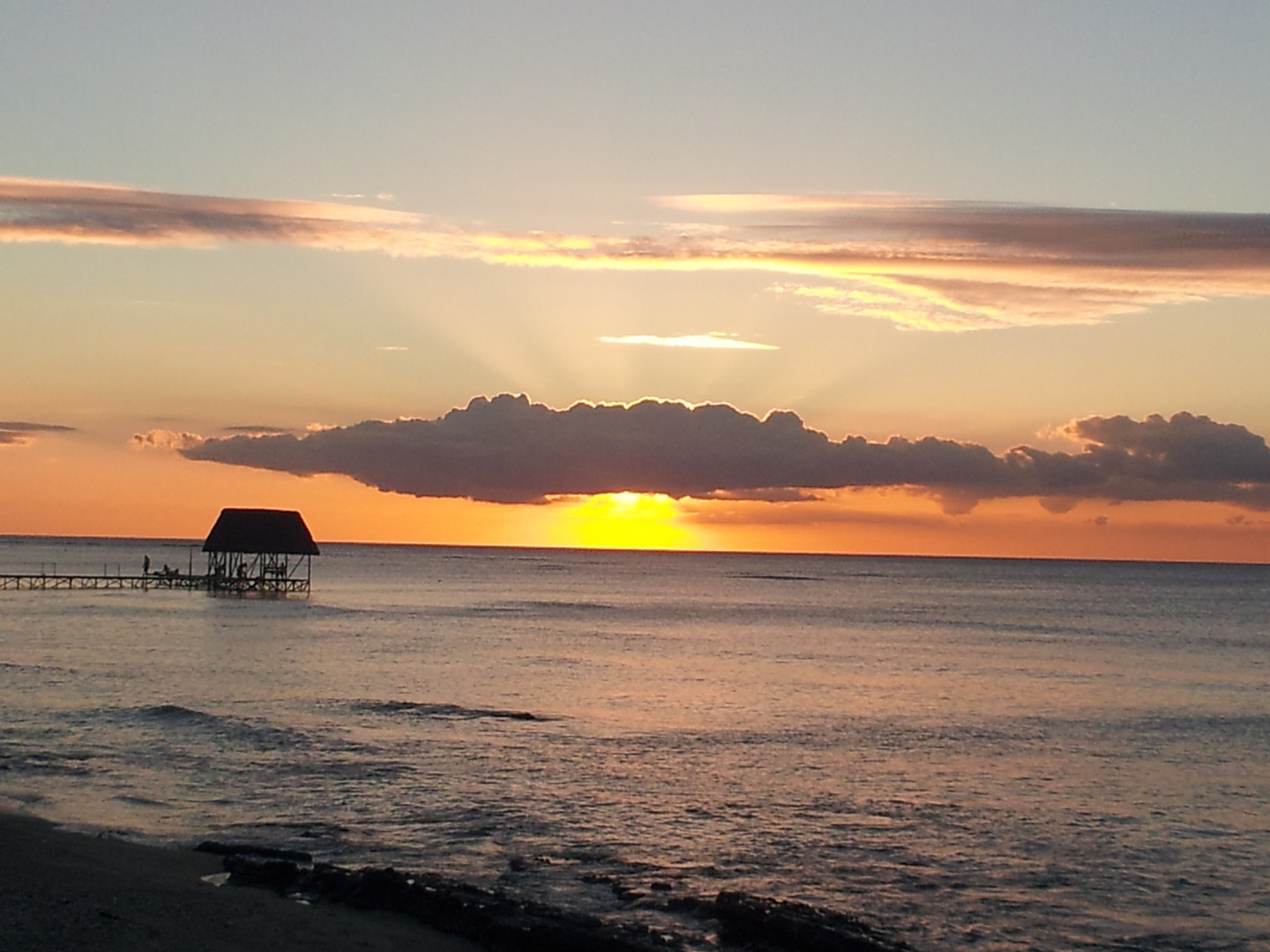 Coucher de soleil sur Pointe aux Piments