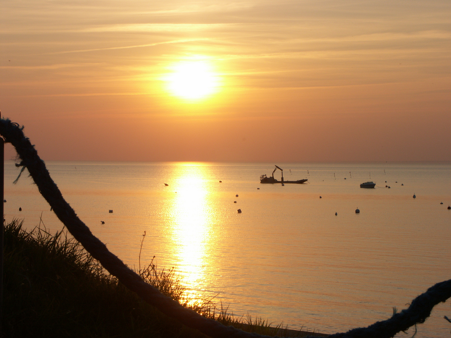 Coucher de soleil sur Poudrantais commune de Pénestin