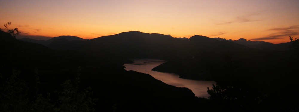 Coucher de soleil sur Serre Ponçon