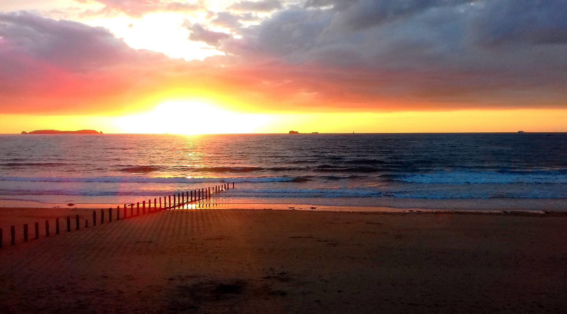 coucher de soleil sur St Malo