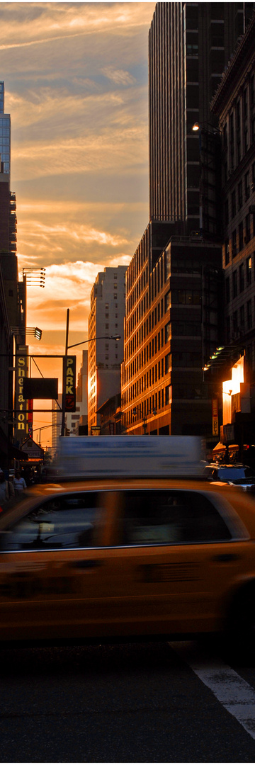 Coucher de soleil sur Times Square...