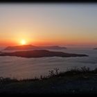 Coucher de soleil sur volcan