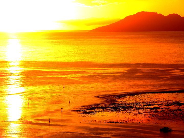 Coucher de soleil taapune (TAHITI)