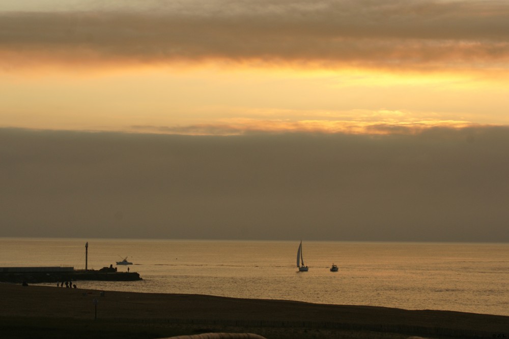 coucher de soleil un soir d ' hiver