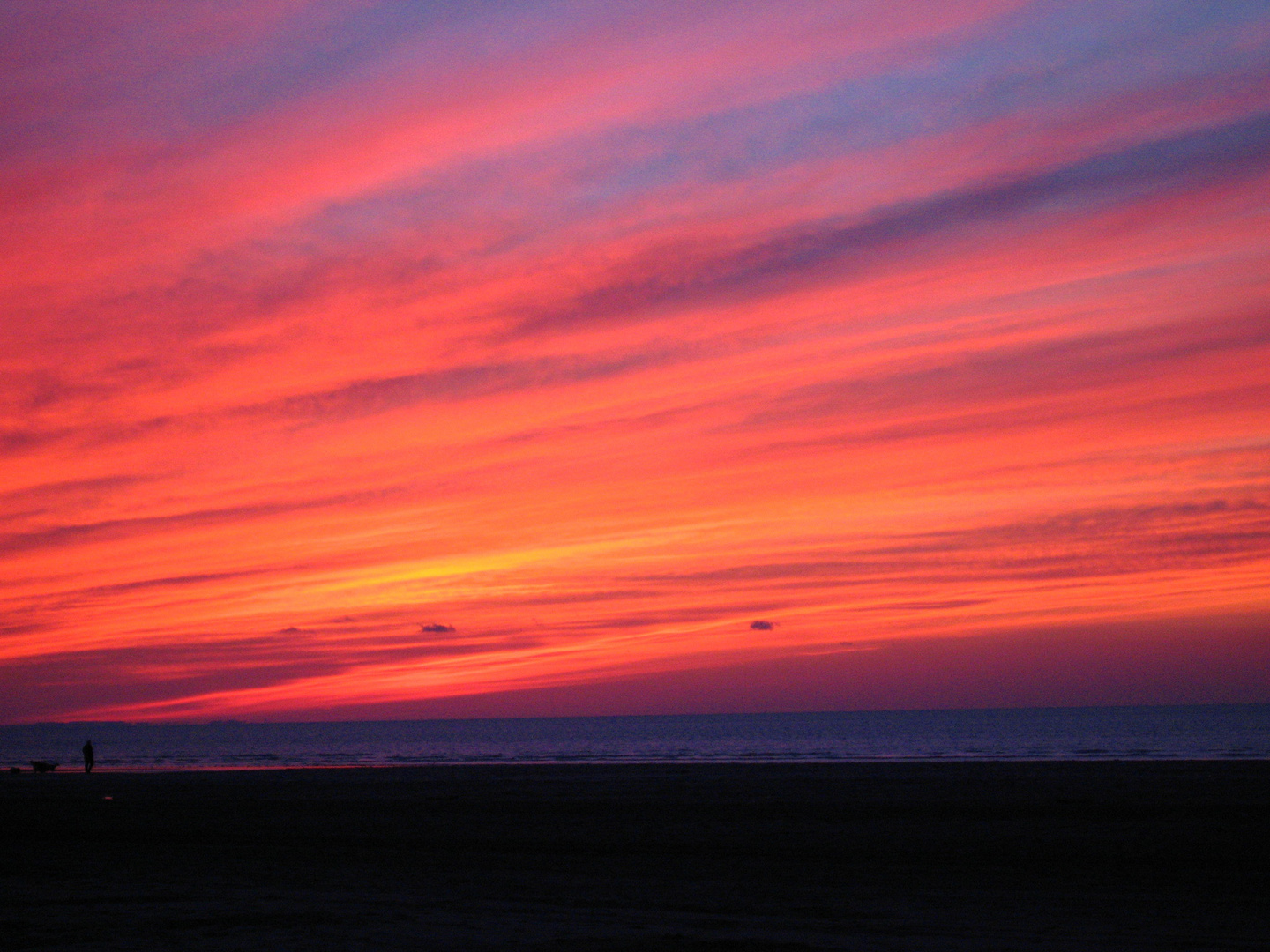 Coucher de soleil violet