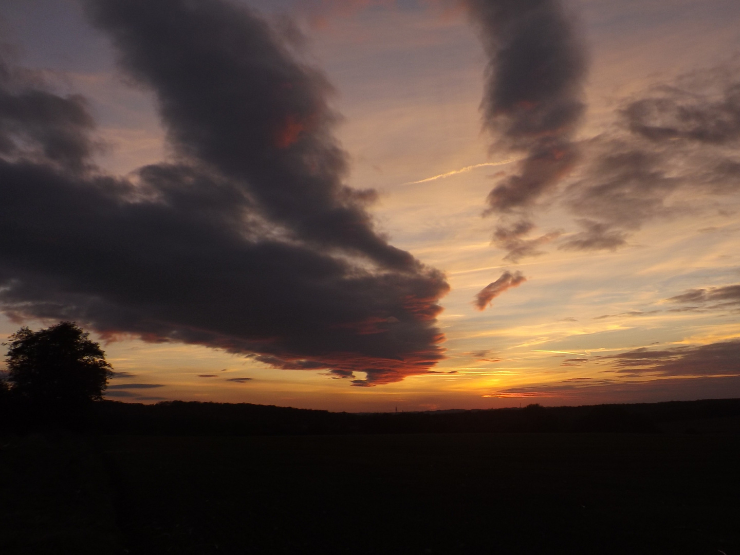 coucher de soleil vu depuis Arzviller