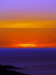 Coucher de soleil vu du Mont Ouen Toro – Sonnenuntergang am Ouen Toro Berg