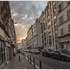coucher desoleil sur la  ville