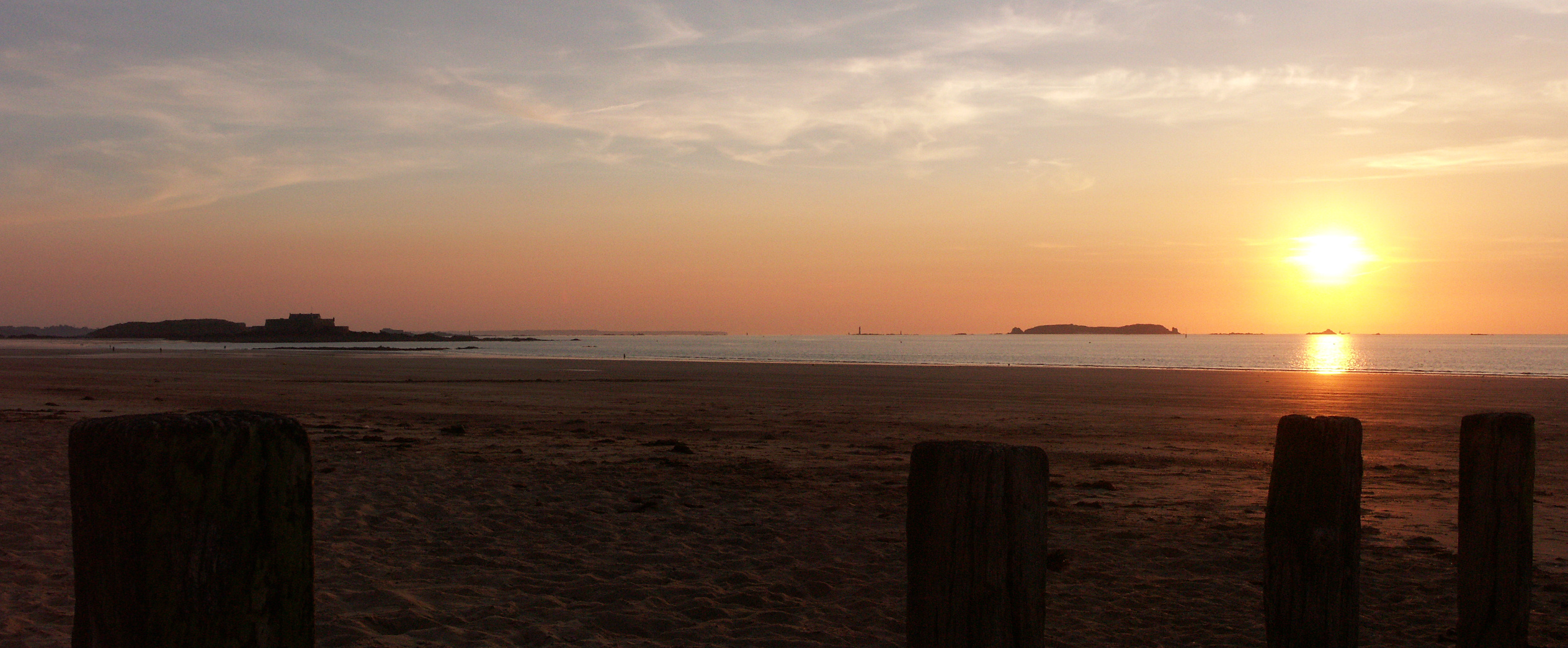 Coucher du soleil Plage sur Sillon,