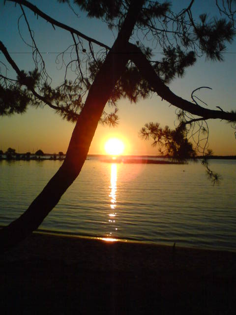 coucher lac Sanguinet