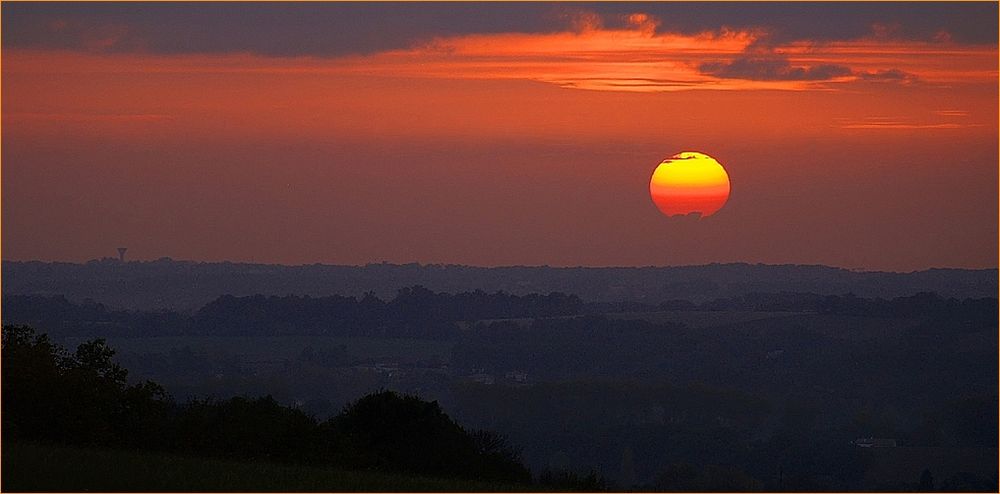 Coucher soleil sur la vallée de la Baïse - Sonnenuntergang auf den Baïse-Tal