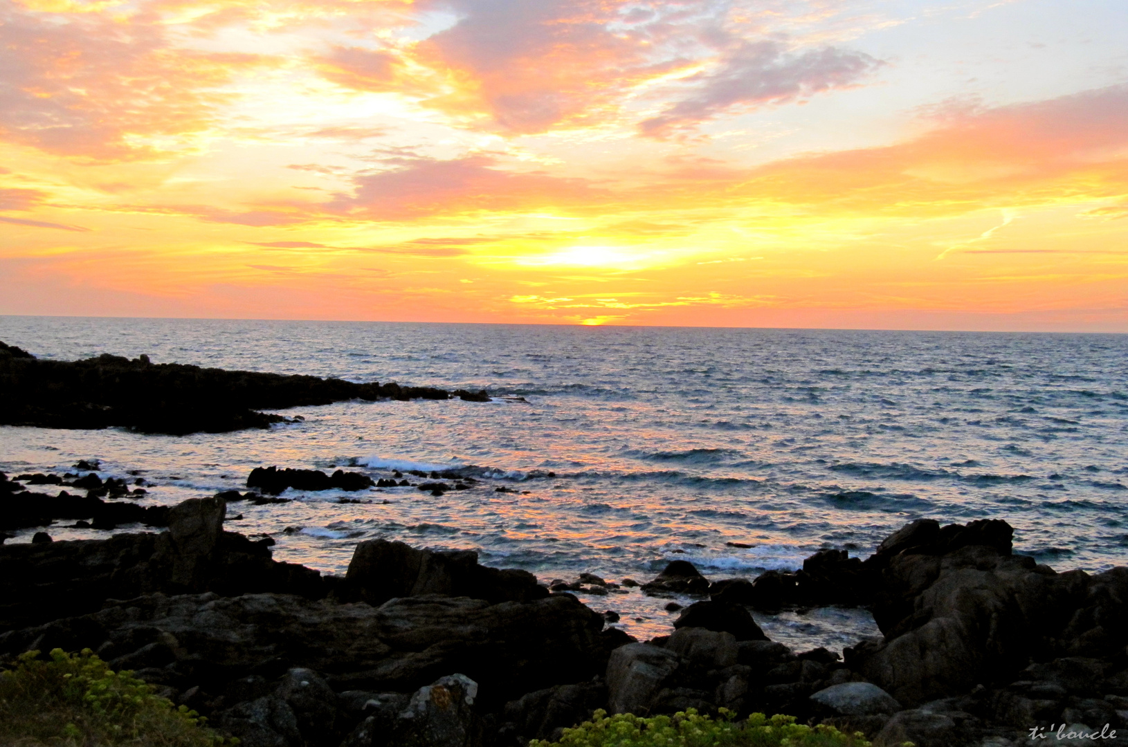 Coucher sur l'océan