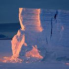 Couleur d'une soirée polaire en Antarctique