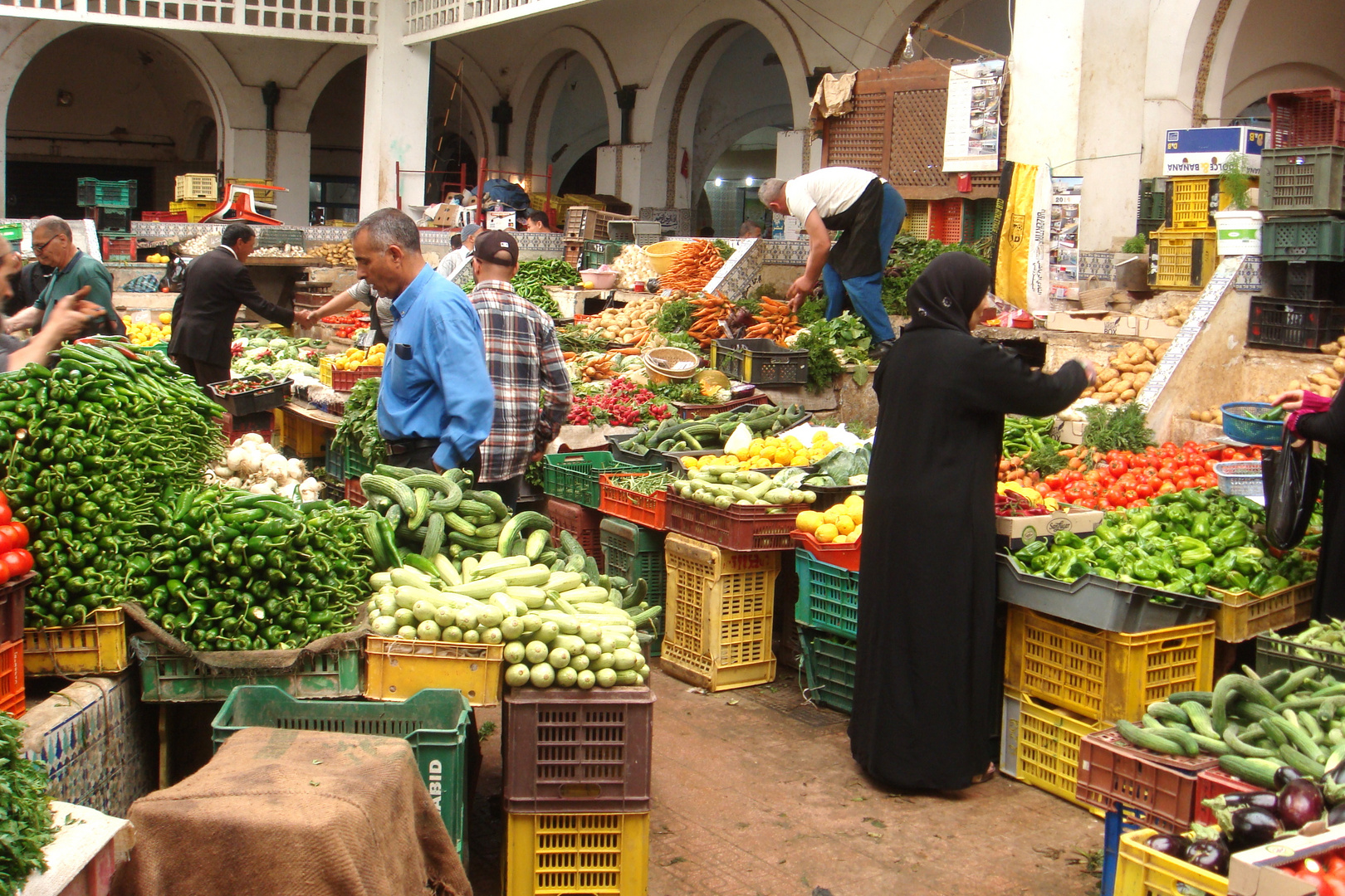 Couleurs des étals au marché