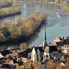 couleurs d'hiver sur la Seine aux Andelys.