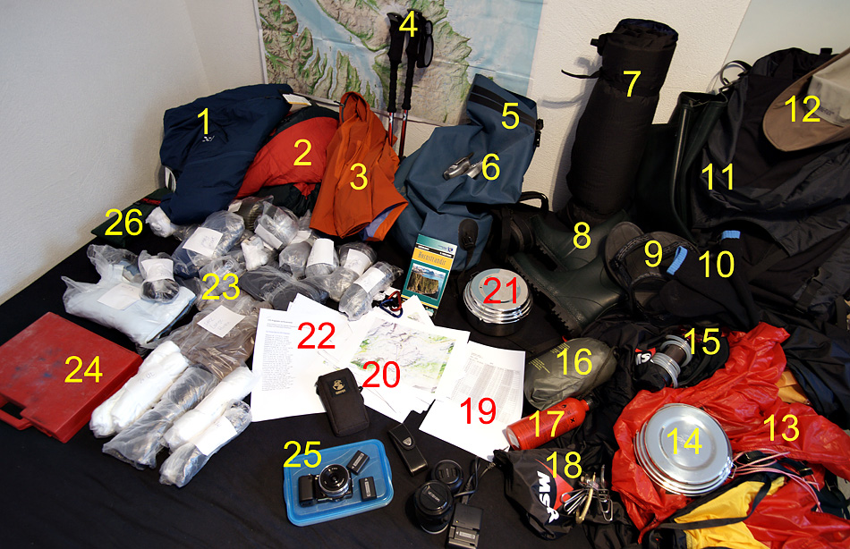 Countdown noch 7 Tage -  Island Hornstrandir Foto Trekking 2010 - Rüstliste