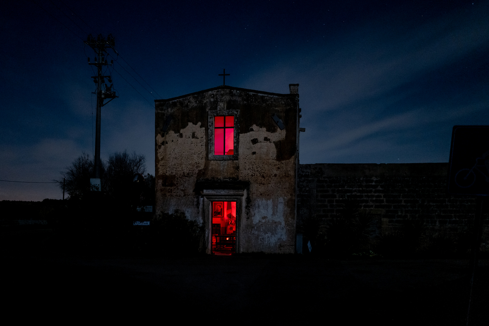 Country church by night (Lecce)