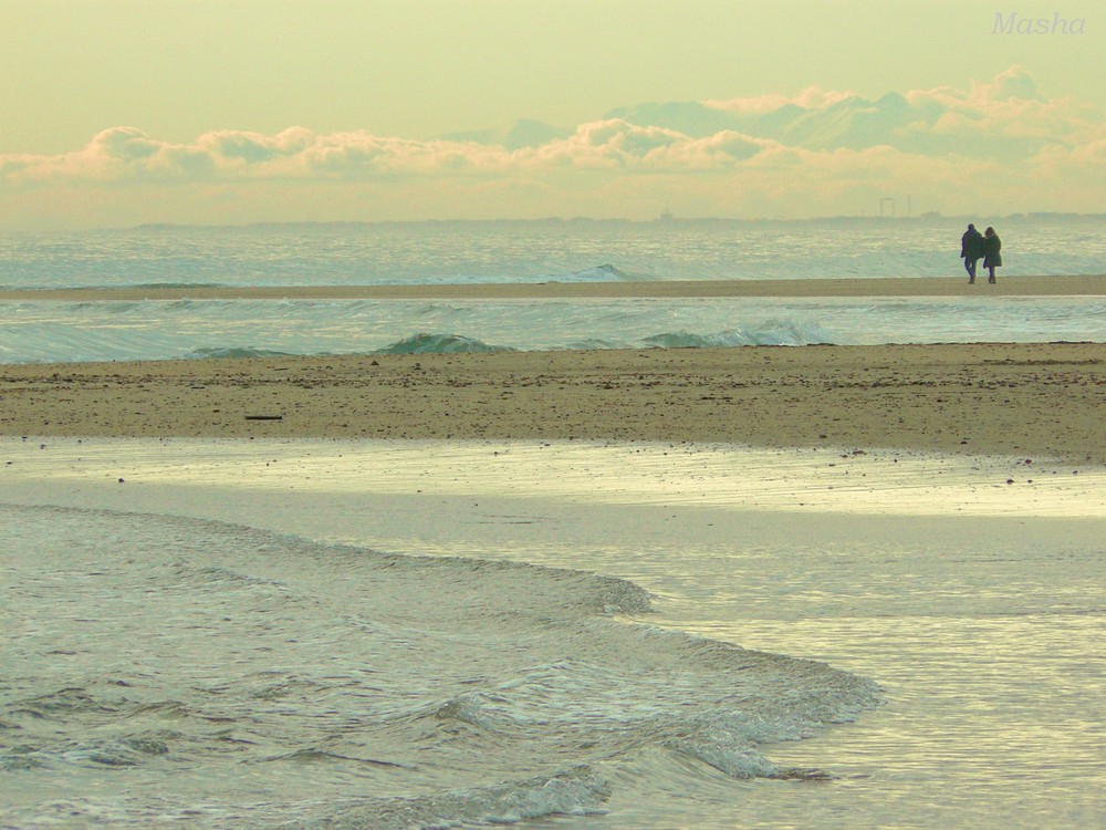 Couple à la mer