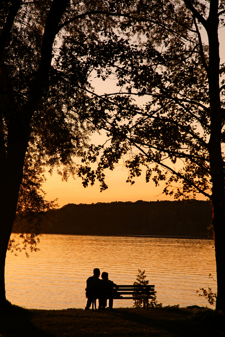 Couple at Sunset lake