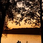 Couple at Sunset lake