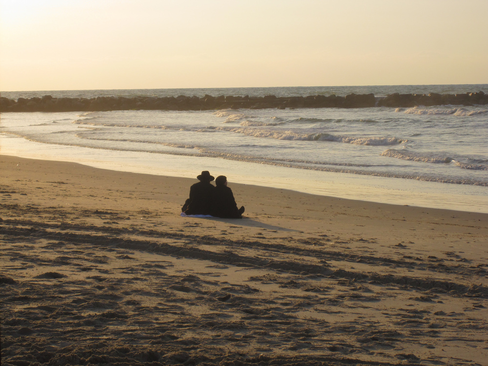 Couple at the beach Tel Aviv