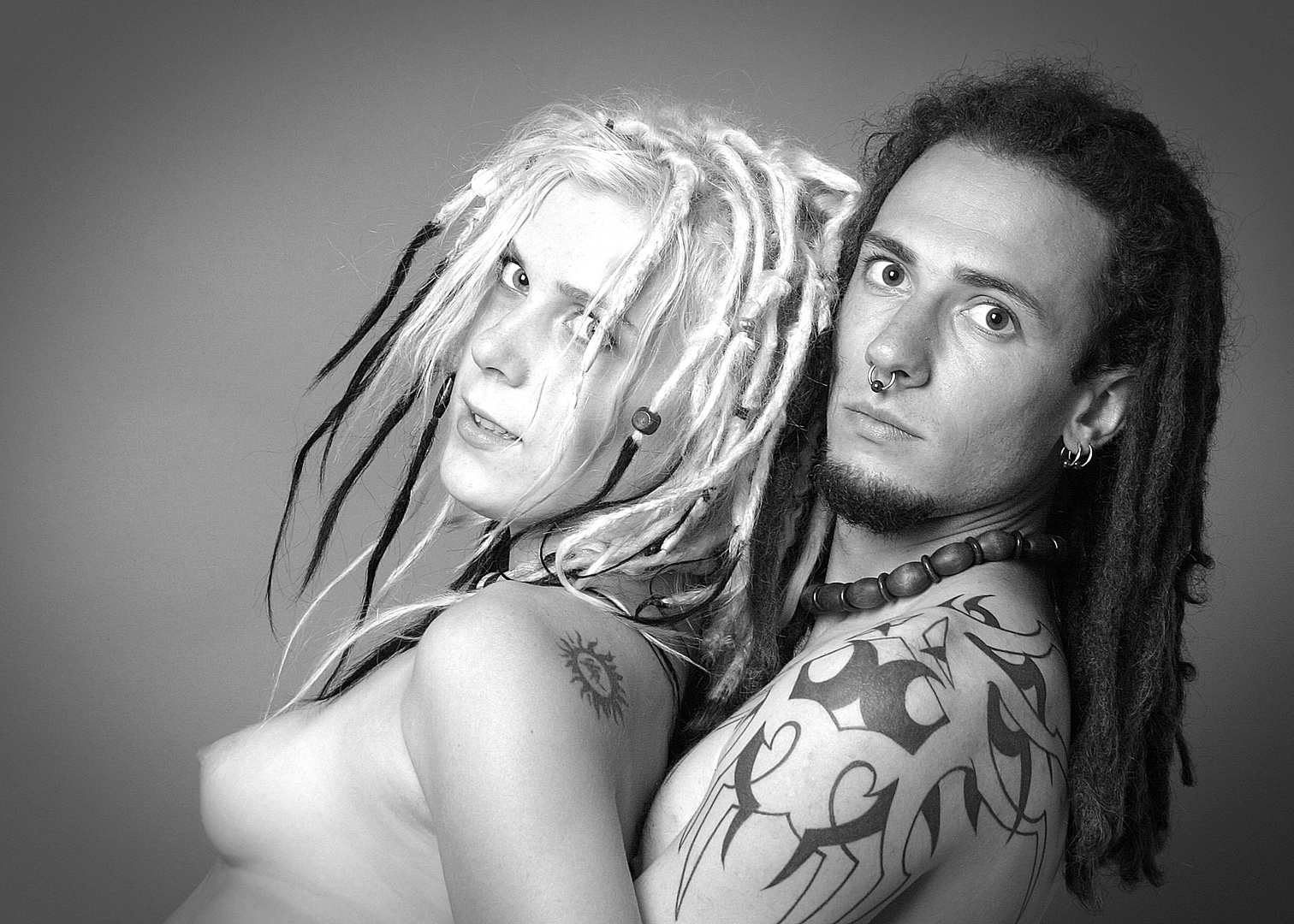 Couple dreadlocks tatouages.....