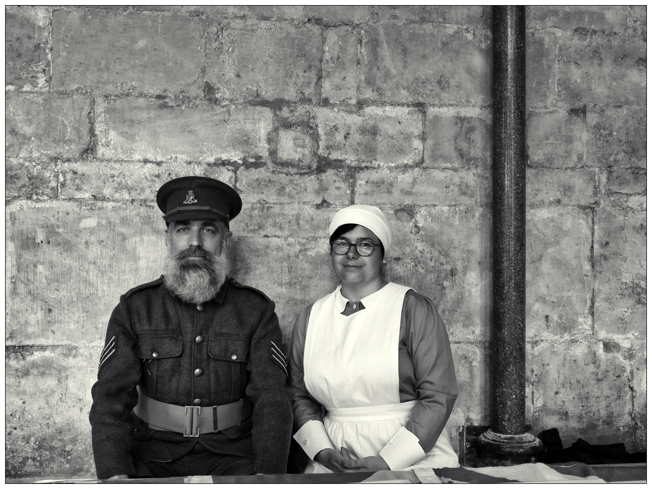 Couple infirmière, soldat 