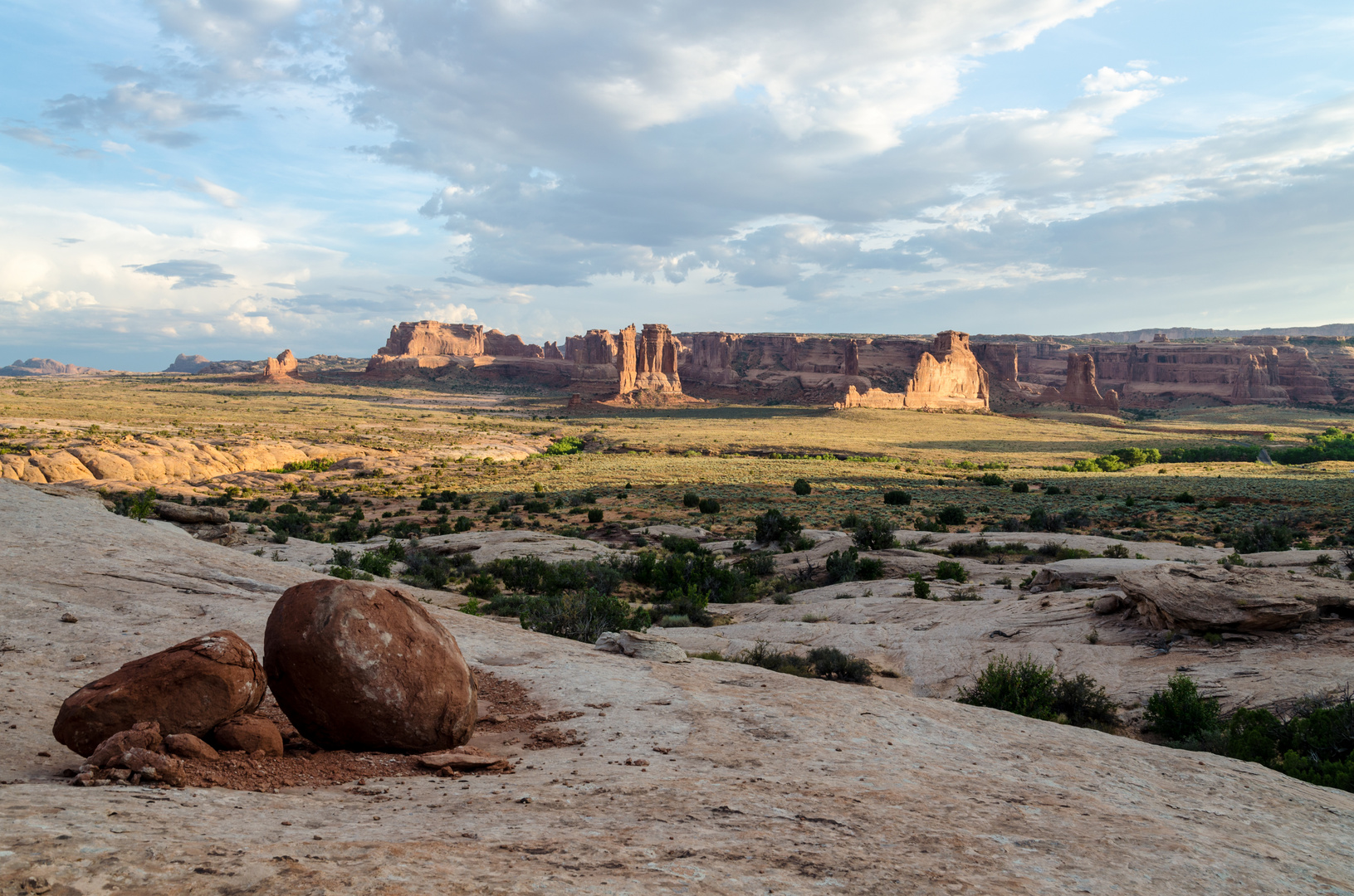 Courthouse Towers Sonnenuntergang im Arches NP