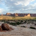 Courthouse Towers Sonnenuntergang im Arches NP