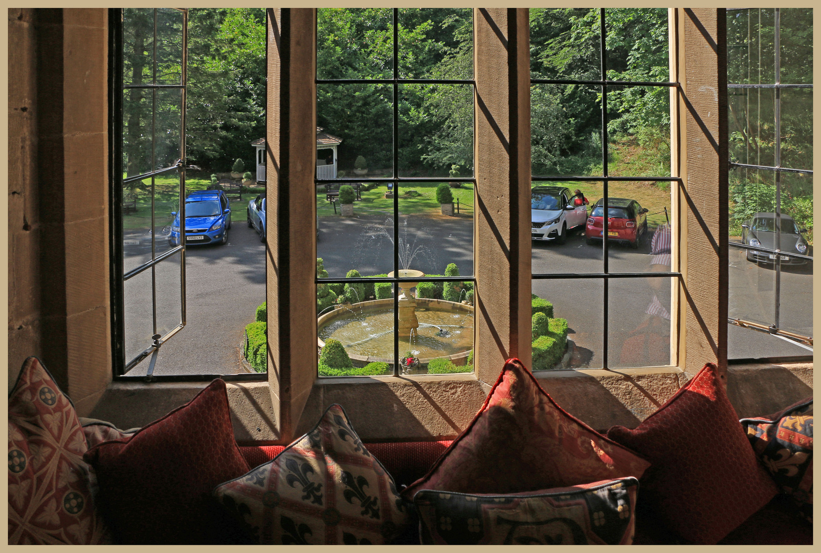 courtyard at langley castle hotel 2