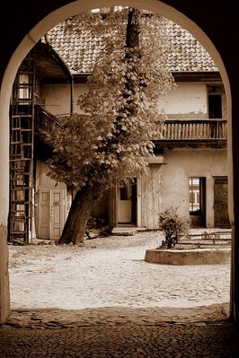 Courtyard near Grodzka Street in Plock / Poland /