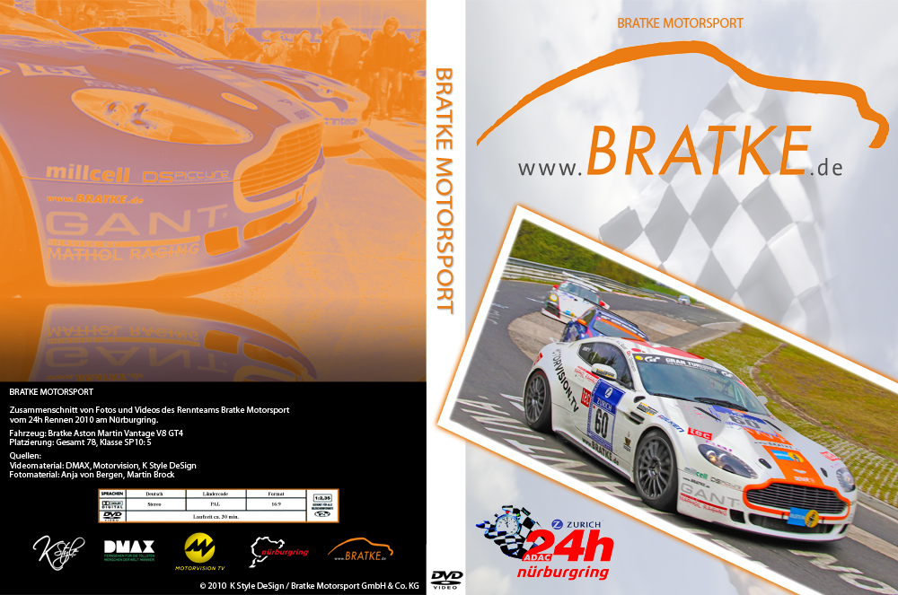 Cover der DVD Hülle - Bratke 24h Nürburgring 2010 DVD