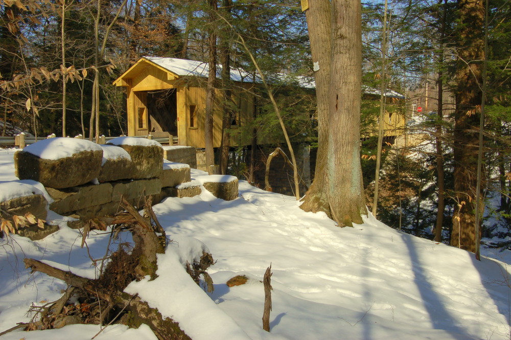 Covered Bridge in Winter