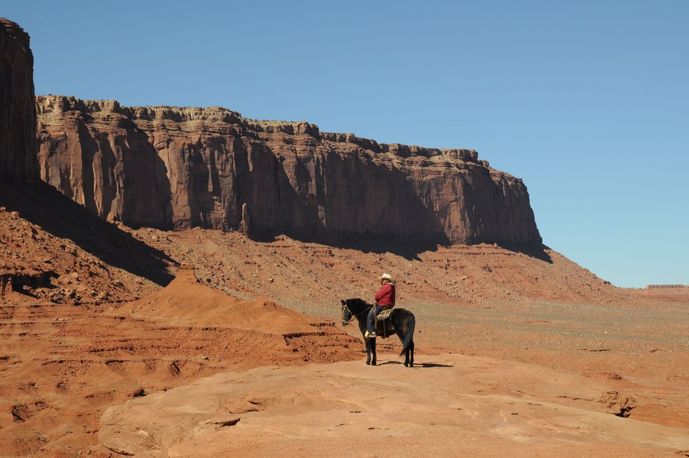 Cowboy im Monument Valley