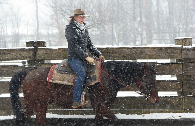 " Cowgirl" im westfälischen Winter.....