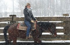 " Cowgirl" im westfälischen Winter.....