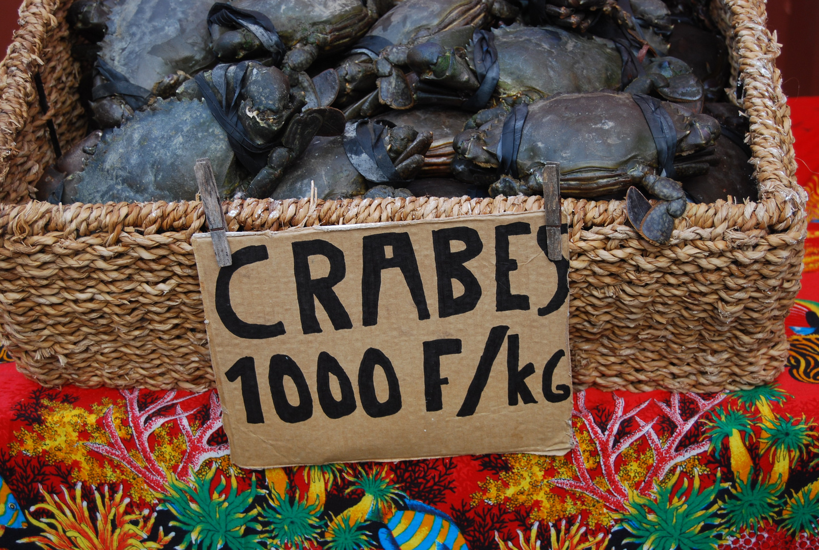 Crabes au marché