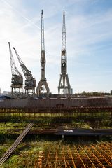 Cranes at a Parking at van Meterenkaai - 03