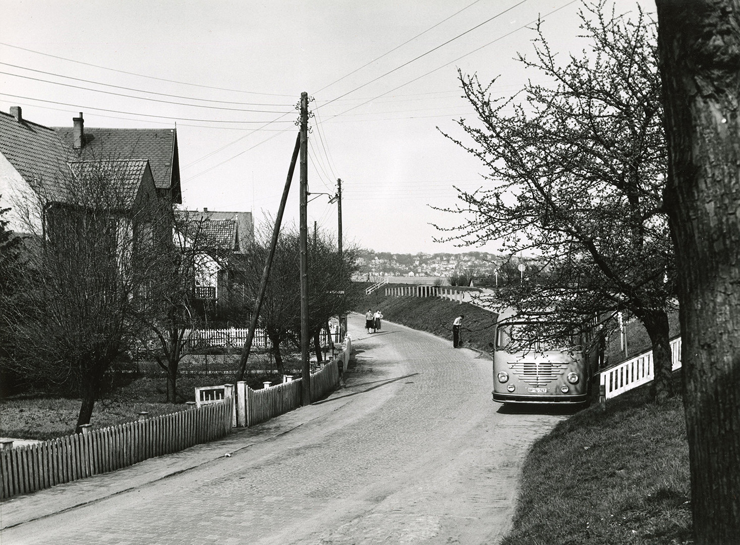 Cranz Dorfstrasse am Elbdeich  50er Jahre